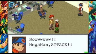 Lan Throws Mega Man - Mega Man Battle Network Legacy Collection