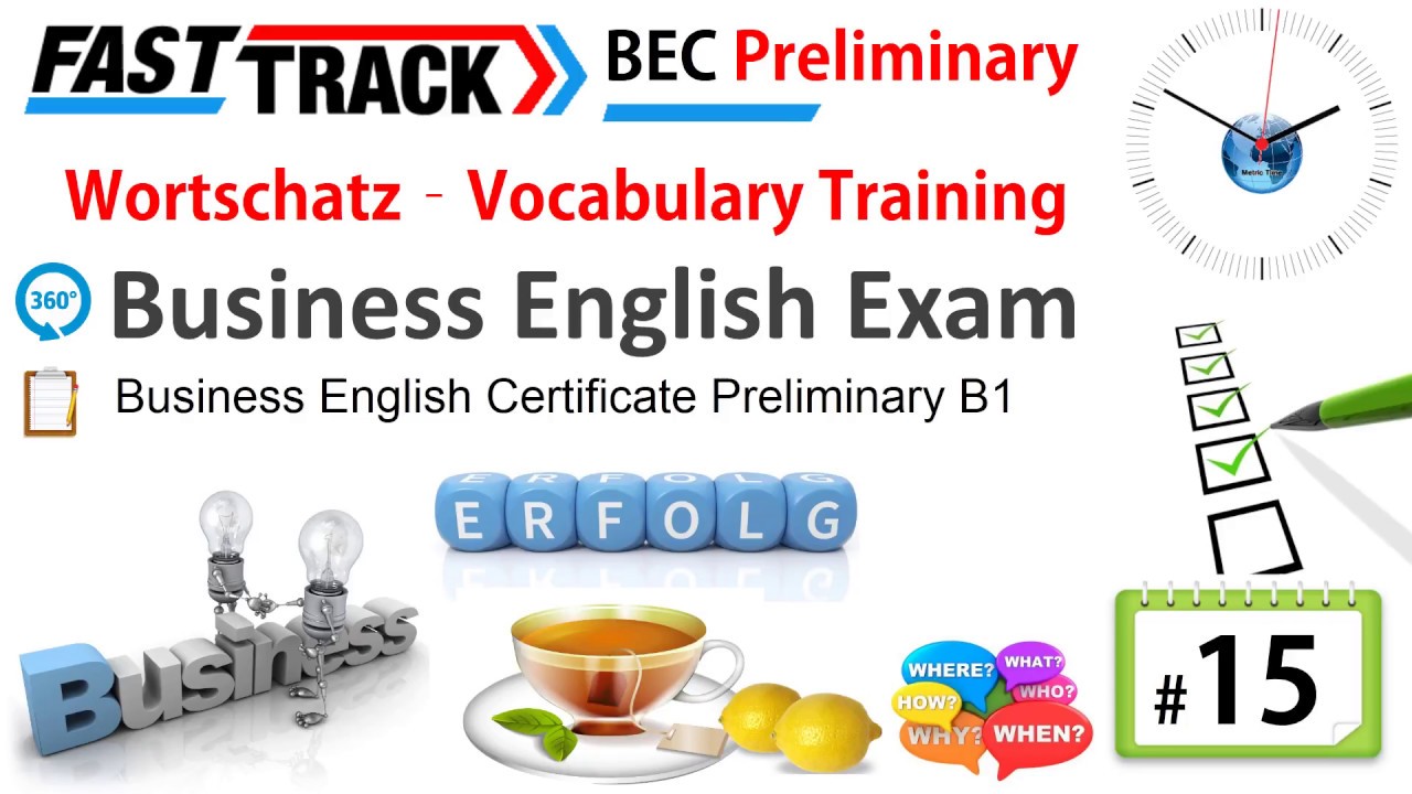 #15 BEC Prüfung Wortschatz Preliminary Business English Certificate ...