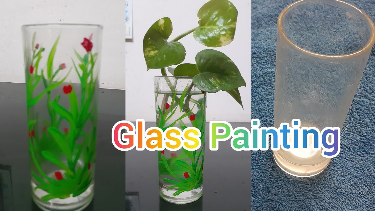 Glass Painting DIY/Easy glass decoration idea glasspaintingeasy 