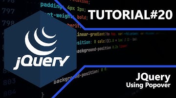 JQuery | Using Popover | Tutorial #20