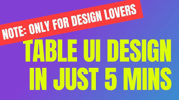 Responsive Table Design Tutorial in Figma | Step-by-step Guide