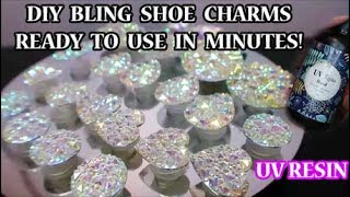DIY BLING CROCS CHARMS- HOW TO MAKE YOUR OWN SHOW CHARMS- I MADE 45 READY TO USE CHARMS UNDER 10 MIN
