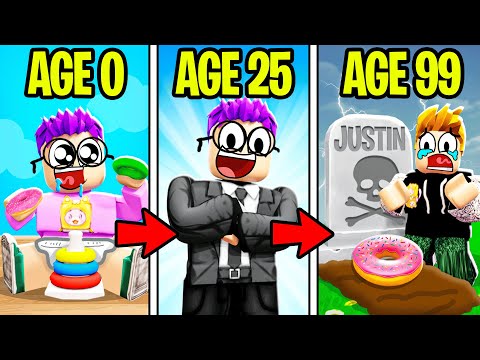 Can We GROW UP From BIRTH To DEATH In ROBLOX LIFE SIMULATOR!? (GROWING UP)