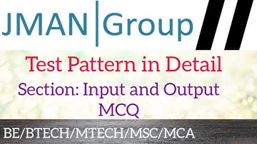 JMAN | GROUP Test Pattern in Detail and Input and Output MCQ