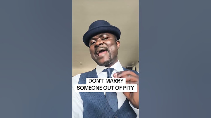 DON'T MARRY SOMEONE OUT OF PITY