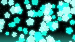 【With BGM】🌸Motion graphics background with soaring LightBlue neon cherry blossoms🌸