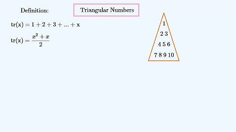 Triangular Numbers