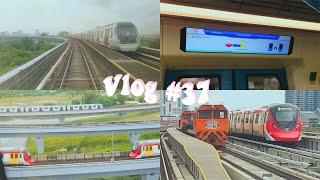 Vlog #37 | Train Vlog🚇 | Riding both of the MRT Lines | MRT Kajang Line + MRT Putrajaya Line