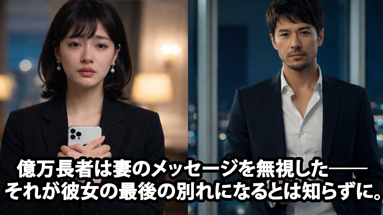 億万長者は妻のメッセージを無視した…それが彼女の別れの言葉だとは知らずに