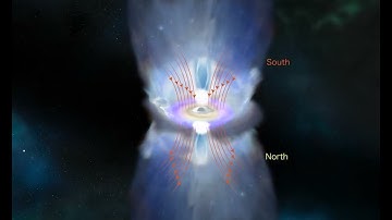 Magnetic Reversal Interpretation of the Eruption at the Center of an Active Galaxy