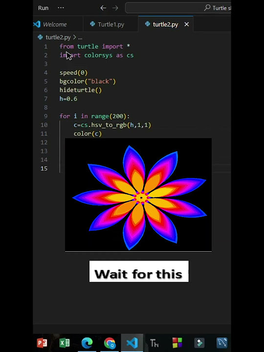 Superb graphics design using python turtle | Awesome python turtle ...