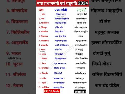 New Presidents And Prime Ministers Of Countries 2024 Current Affairs Today