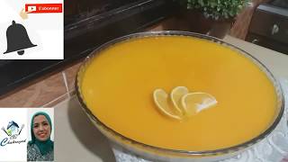 Ta7liya avec jus d orange très facile à préparer   تحلية او طارط (تشيز  كيك) بمكونات بسيطة جدا