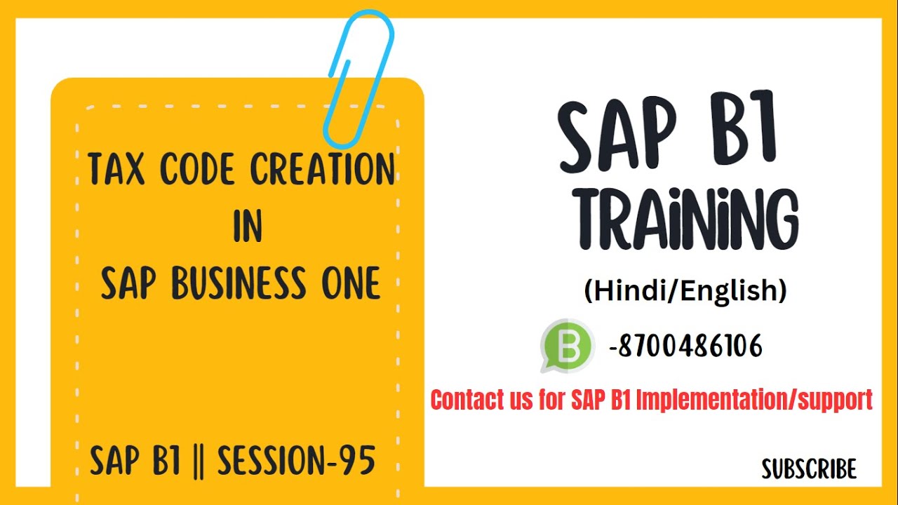 How To Check Tax Code Creation Date In Sap
