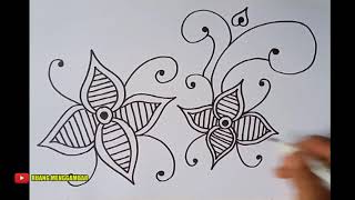 CARA MENGGAMBAR BATIK MOTIF BUNGA