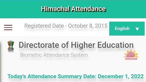 How to Register New Teacher in Himachal Attendance || https://hpdhe.attendance.gov.in/