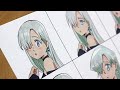 Drawing Elizabeth in 12 anime styles (PART 2)