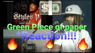 STYLES P "GREEN PIECE OF PAPER" (MUSIC AUDIO) *REACTION!!!