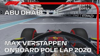 Max Verstappen Pole Lap Onboard Abu Dhabi 2020 GP