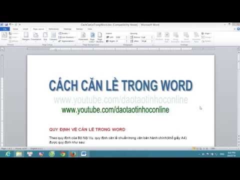 Hướng dẫn cách căn chỉnh lề trong word 2003, 2007, 2010, 2013