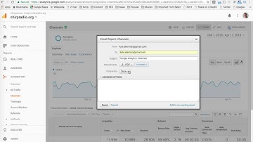 Google Analytics - How to Email an Analytics Report