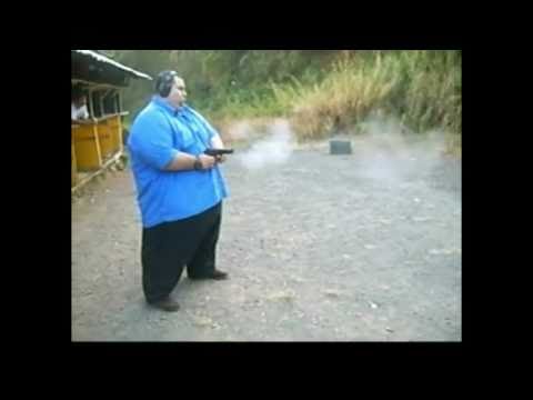 Thumb of Fat Guy Shooting a Gun video