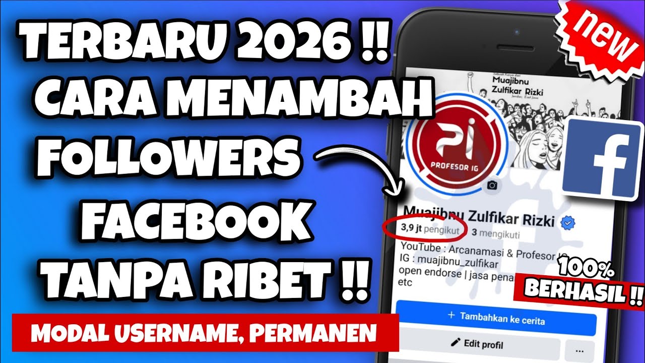 TINGGAL DIKLIK‼️ CARA MENAMBAH FOLLOWERS FACEBOOK DENGAN CEPAT !! PENGIKUT FB LEBIH DARI 5000 - 2026