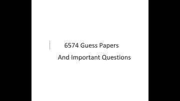 6574 GUESS PAPER AIOU || GUESS PAPER CODE 6574 AIOU