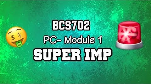 PC MODULE 1 EXAM SUPER IMP 💯🤩 | BCS702 Parallel Computing | 22 Scheme VTU 7th SEM CSE #vtu #cse