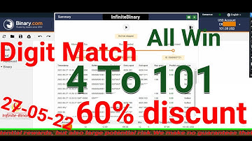 Digit Match Bot || Binary.com || BinaryBot || Deriv.com || 27-05-22