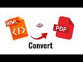 How to Turn HTML File into PDF – Beginner Friendly Guide!