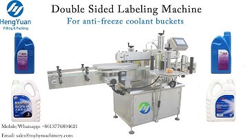 Automatic Double-Sided Labeling Machine for 5 Liter Bucket Label Applicator