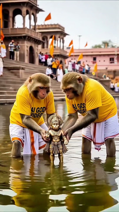 #video Jay Shri Ram Bandar Log  Atri krte huwe #bandar #ganga #monkay #jayshreeram #rammandir #ram
