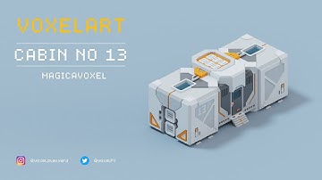 Voxel Art - Cabin No.13 - Magicavoxel Timelapse