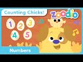 Counting chicks song  zoodio  numbers and animals music for kids