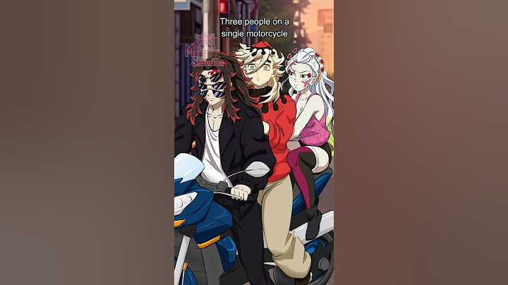 ⚡3 Demons on a Motorcycle 👹 #KimetsuNoYaiba 1台のバイクに3人乗る#DemonSlayer