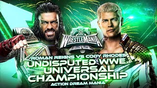 WWE 2K24 WM40 Roman Reigns vs Cody Rhodes Undisputed WWE Universal Championship Match Simulation