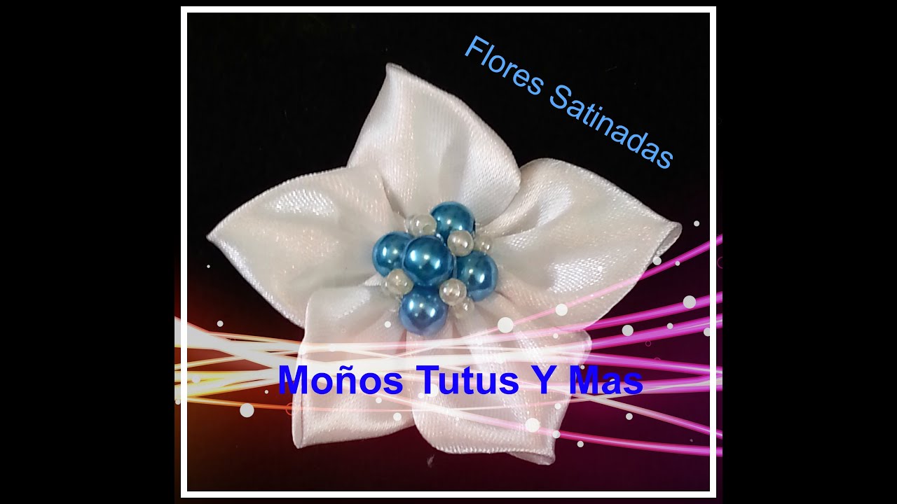 FLOR FACIL CON LISTON Paso a Paso EASY SATIN FLOWERS Tutorial DIY How To PAP Video 24
