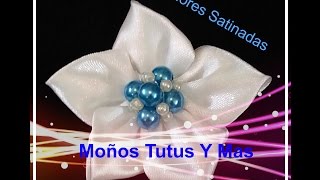 FLOR FACIL CON LISTON Paso a Paso EASY SATIN FLOWERS Tutorial DIY How To PAP Video 24