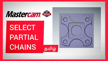 How to select Partial Chains in Mastercam  -தமிழில் -CNC  Training Coimbatore