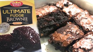 Trying white king ultimate fudge brownie mix. the recipe was
surprisingly chewy and very chicolaty. mix / brownies fudg...