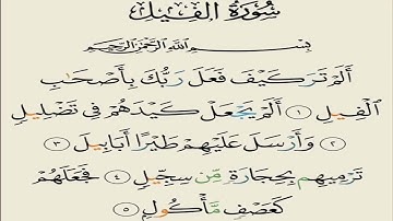 سورة الفيل مكررة 7 مرات الشيخ سعد الغامدي   Saad Al Ghamdi  surat alfil  720p