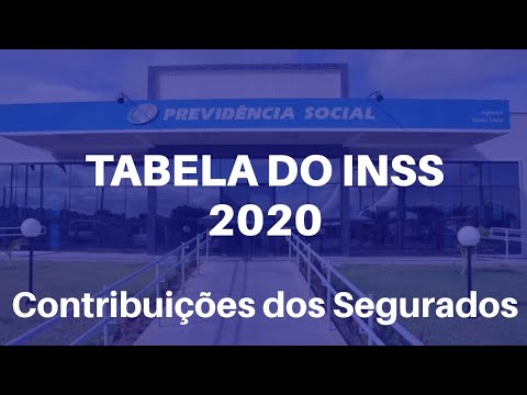 TABELA INSS 2020 - Contribuições dos segurados