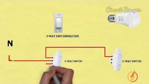 Master ON switch wiring diagram by using two way switch | Circuit ranger