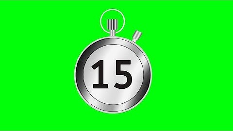 15 second green screen timer without copyright.