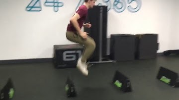 Protocol video showing two foot hops over hurdles. James Groser PDP coursework 2019