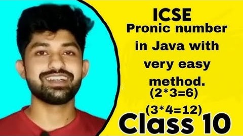 #pronic number in java #for ICSE students