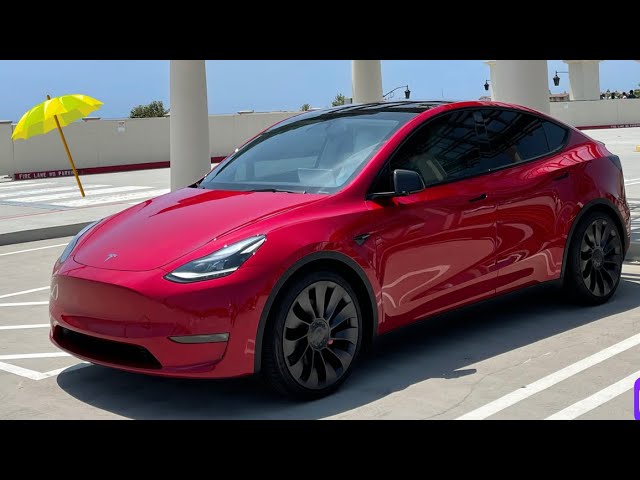 Lackpinsel rot Red Multi-Coat für Tesla Model Y, Farbcode: PPMR