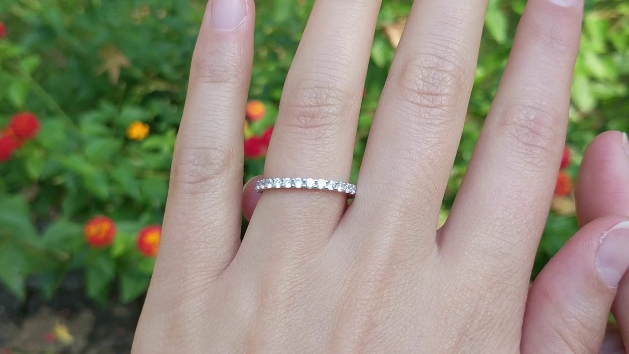 14K Gold Plated Sterling Silver CZ Simulated Diamond Stackable 14K Gold Plated Sterling Silver CZ Simulated Diamond Stackable