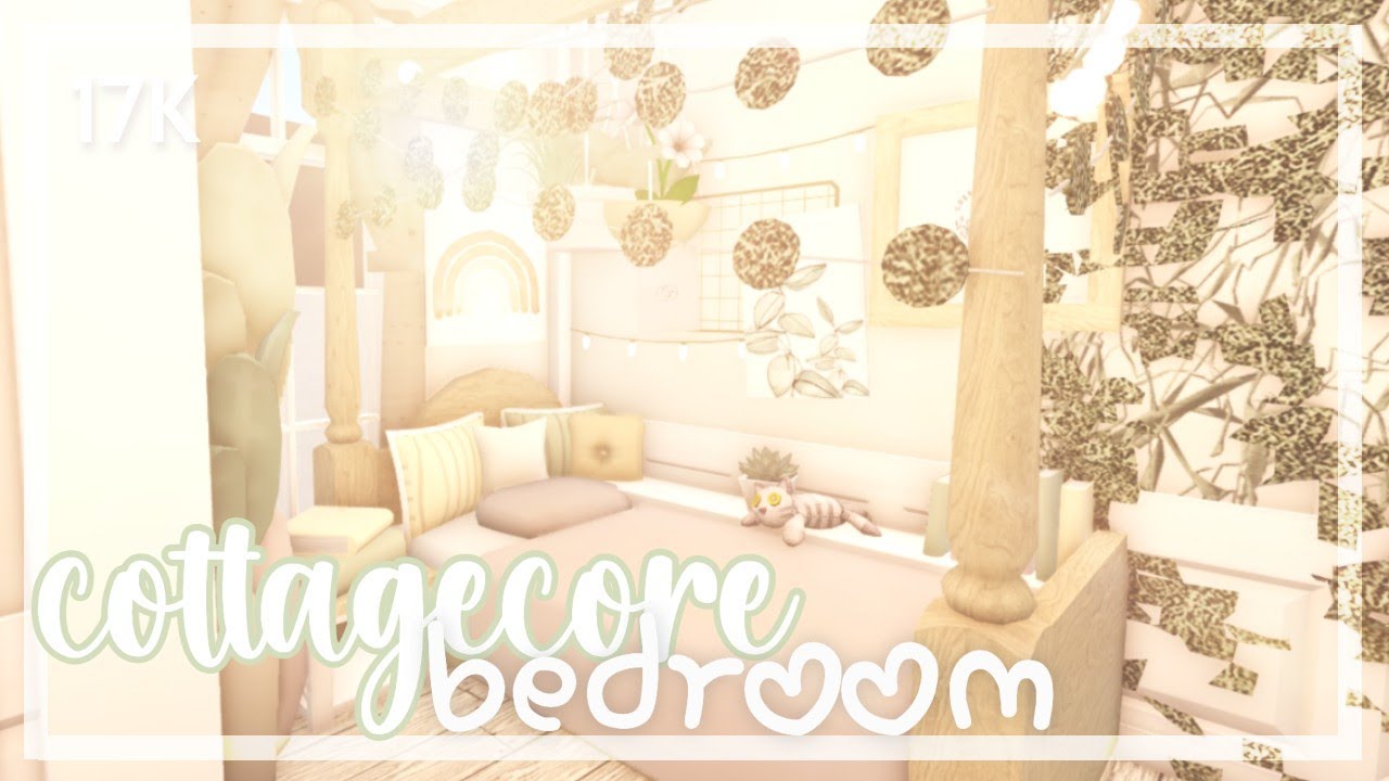 bloxburg ;; aesthetic cottagecore bedroom🧺🌱 ꒰17k꒱ - YouTube